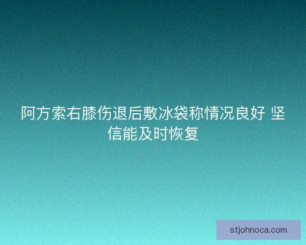 阿方索右膝伤退后敷冰袋称情况良好 坚信能及时恢复